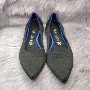 Rothy's The Point Black Knit Flats Shoes Women’s Size 9 Slip On Flats